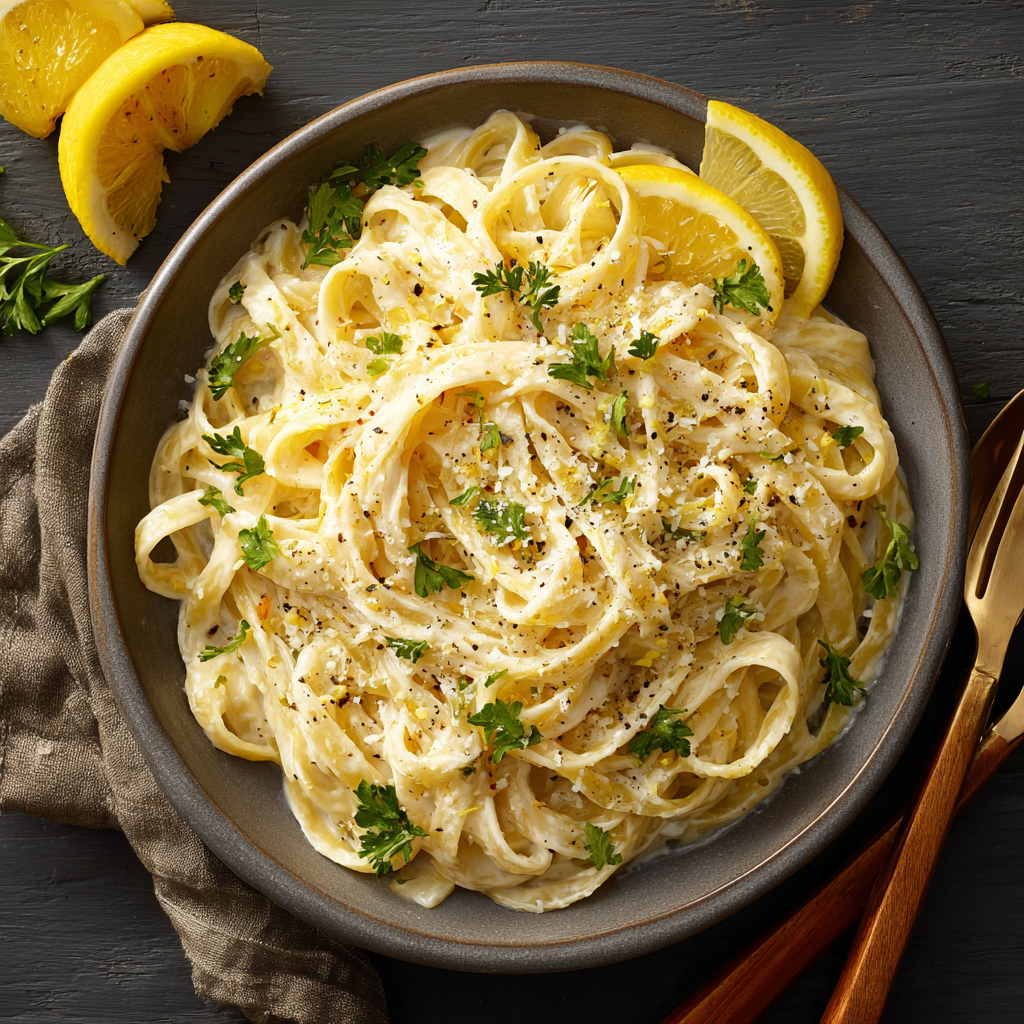Lemon-Pepper Fettuccine