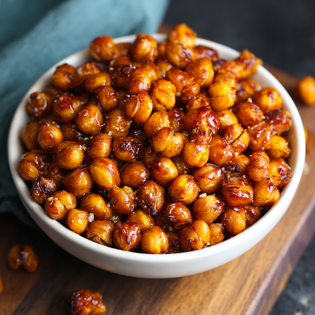 Maple-Sriracha Roasted Chickpeas