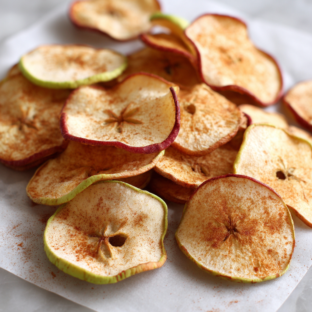 Baked Apple Chips with Cinnamon