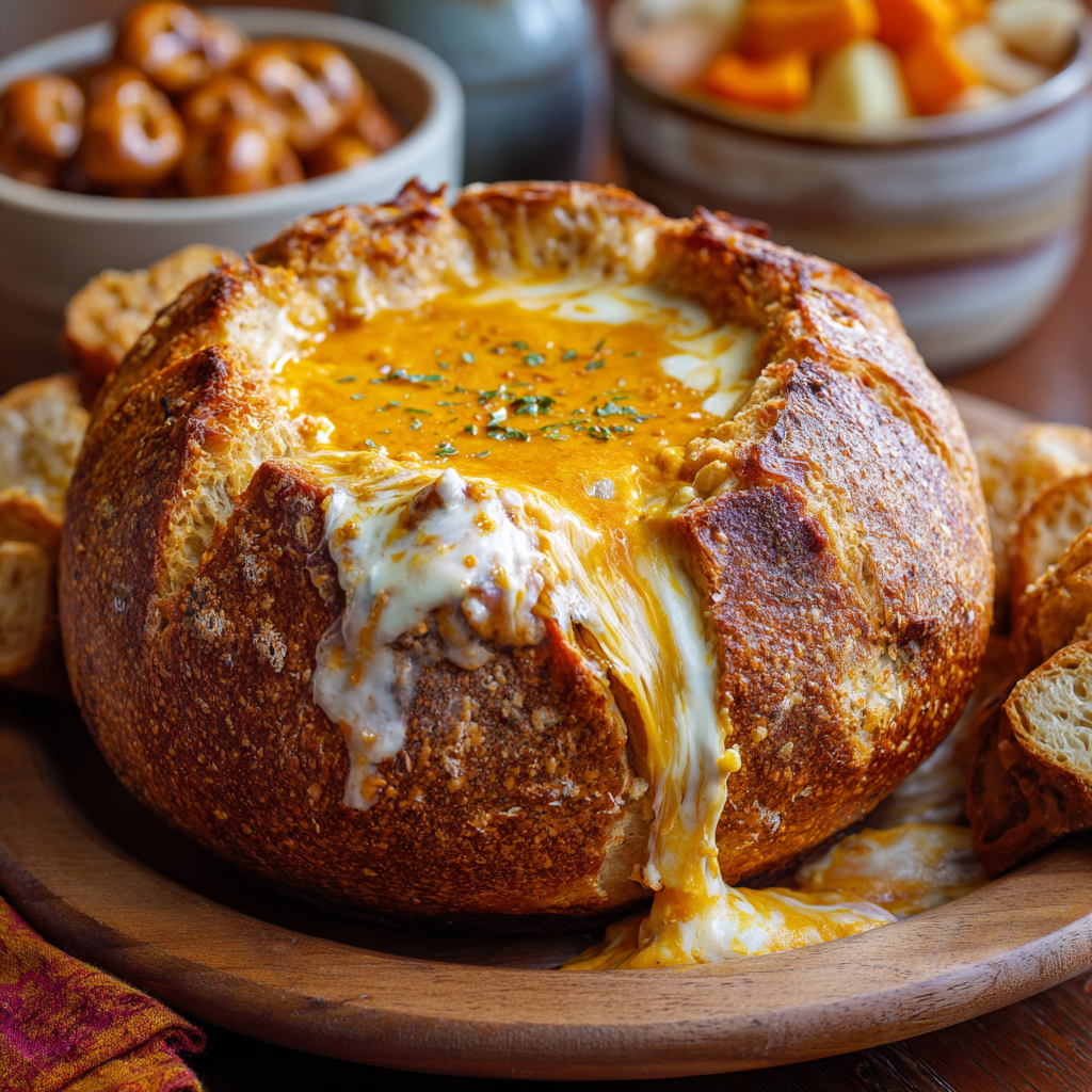 Butternut Squash Fondue Bread Bowl