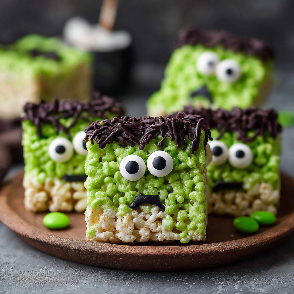 Frankenstein Rice Krispie Treats