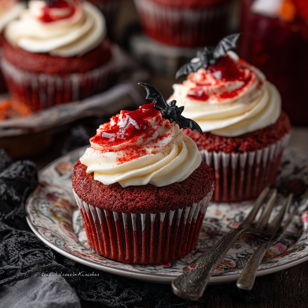 Red Velvet Vampire Cupcakes