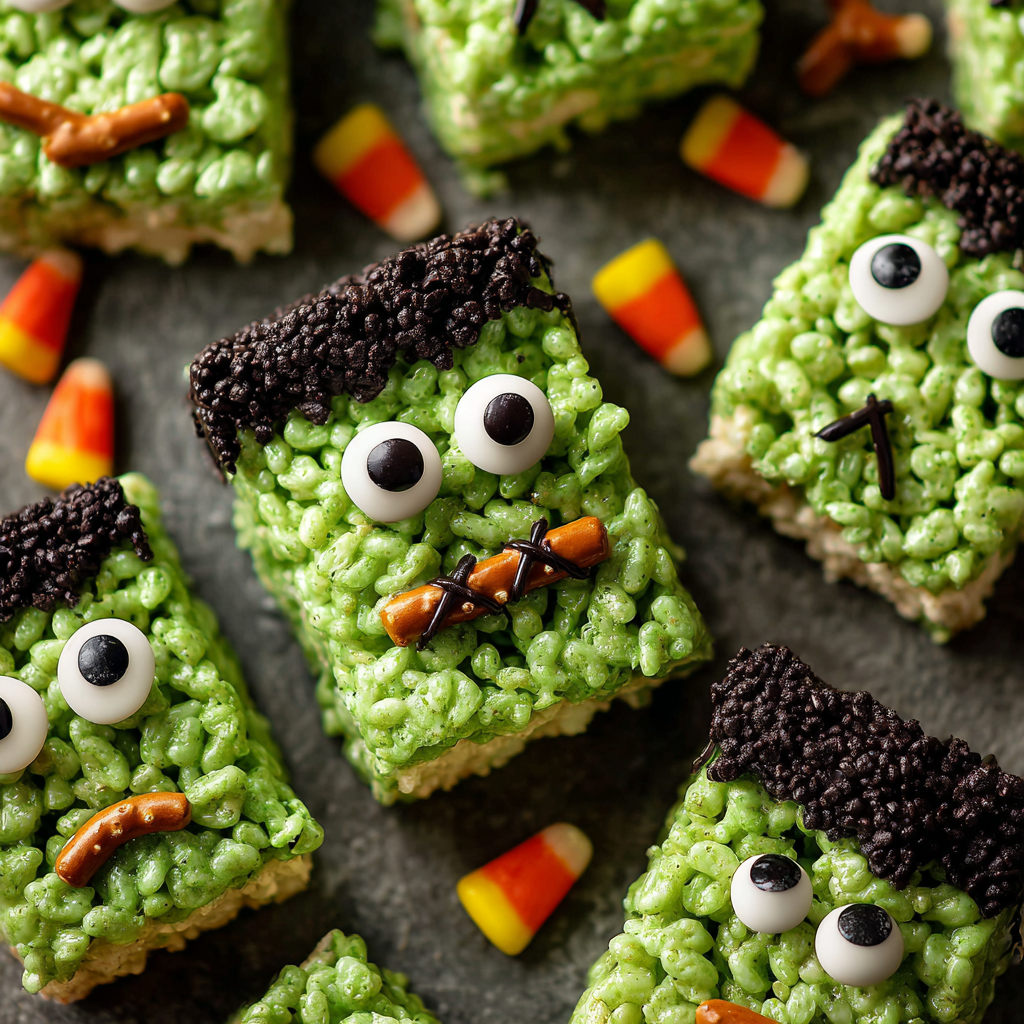 Frankenstein Crispy Rice Treats