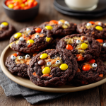 Halloween Reese’s Pieces & Eyeball Chocolate Cookies