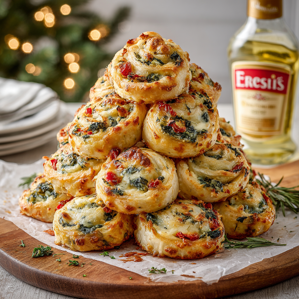 Artichoke Spinach Pinwheel Christmas Tree