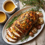 Slow Cooker Garlic & Herb Turkey Breast with Golden Pan Gravy
