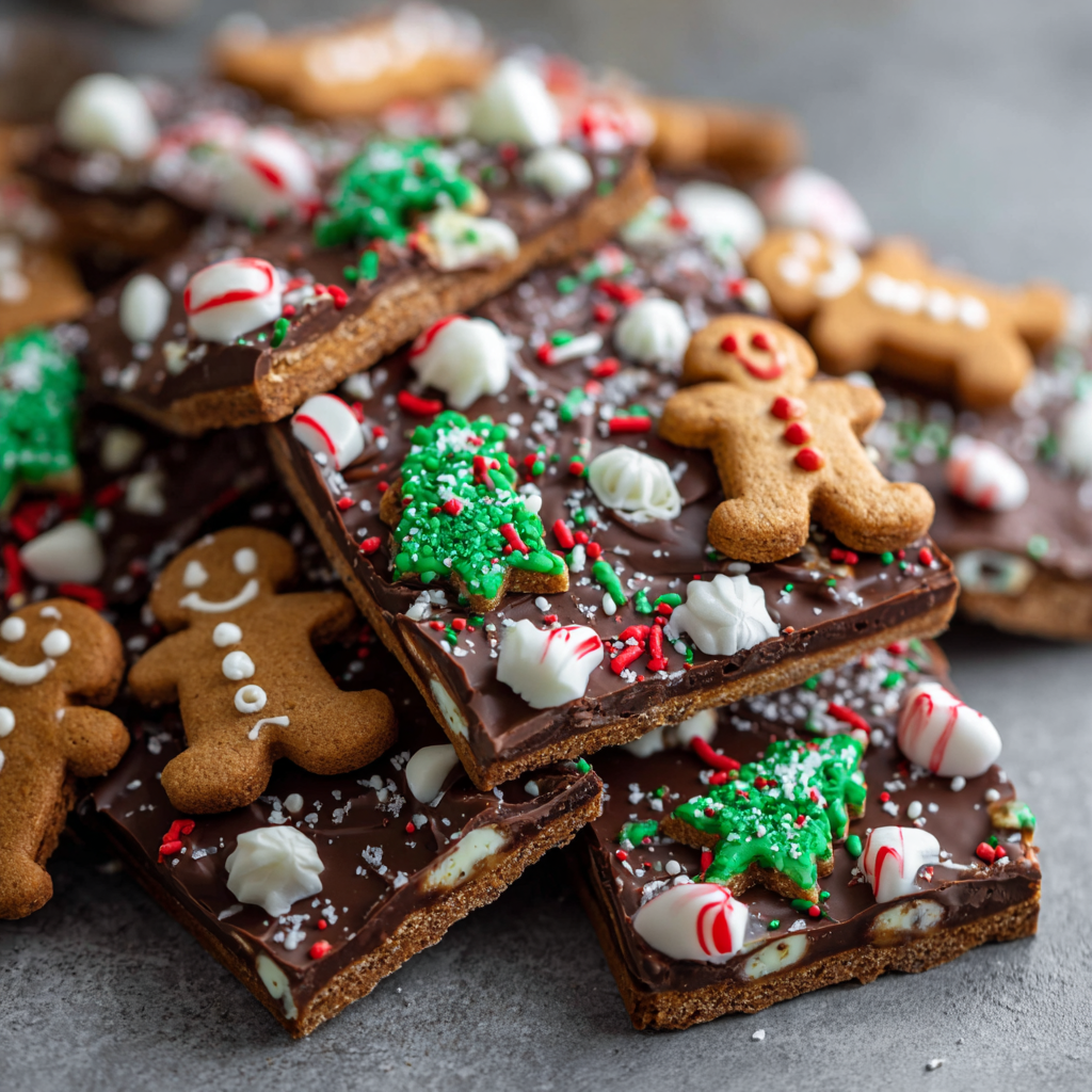 Gingerbread Chocolate Bark