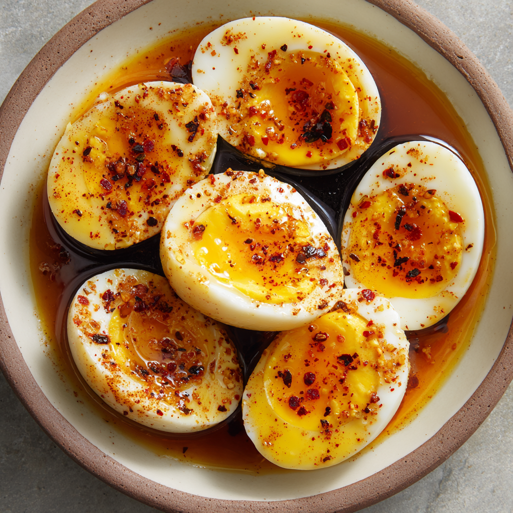 Butter-Soaked Boiled Eggs (Spicy Southern Style)