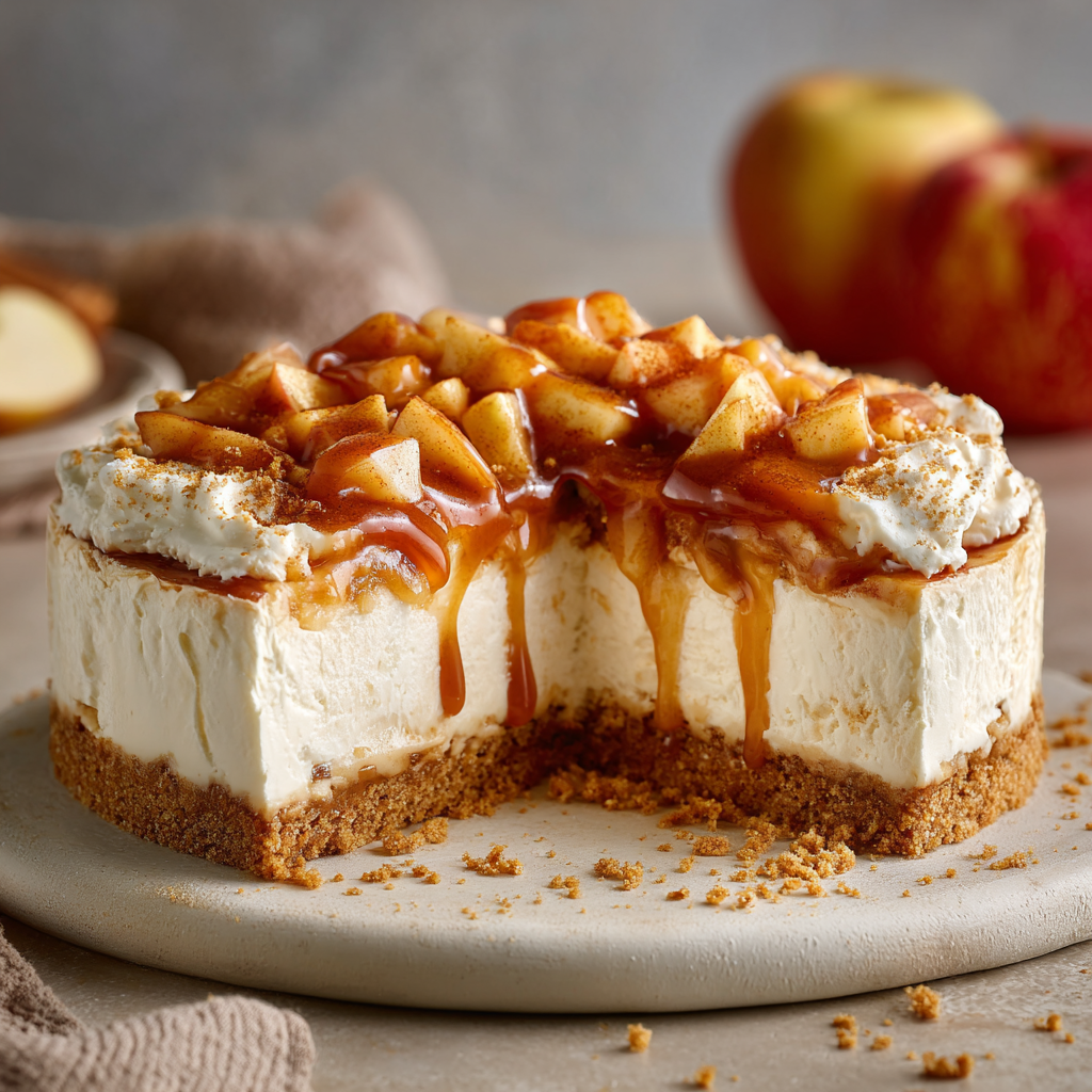 No-Bake Apple Pie Cheesecake