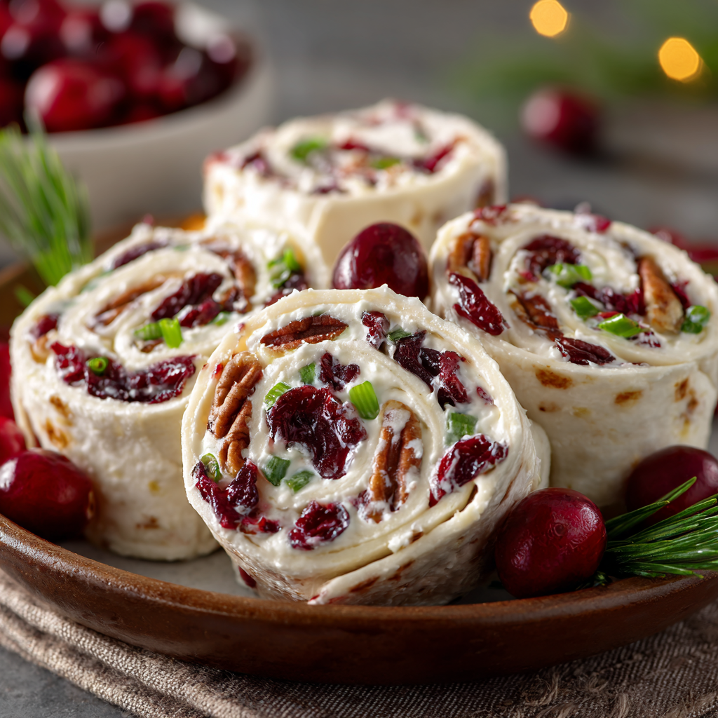 Festive Christmas Cranberry Roll-Ups