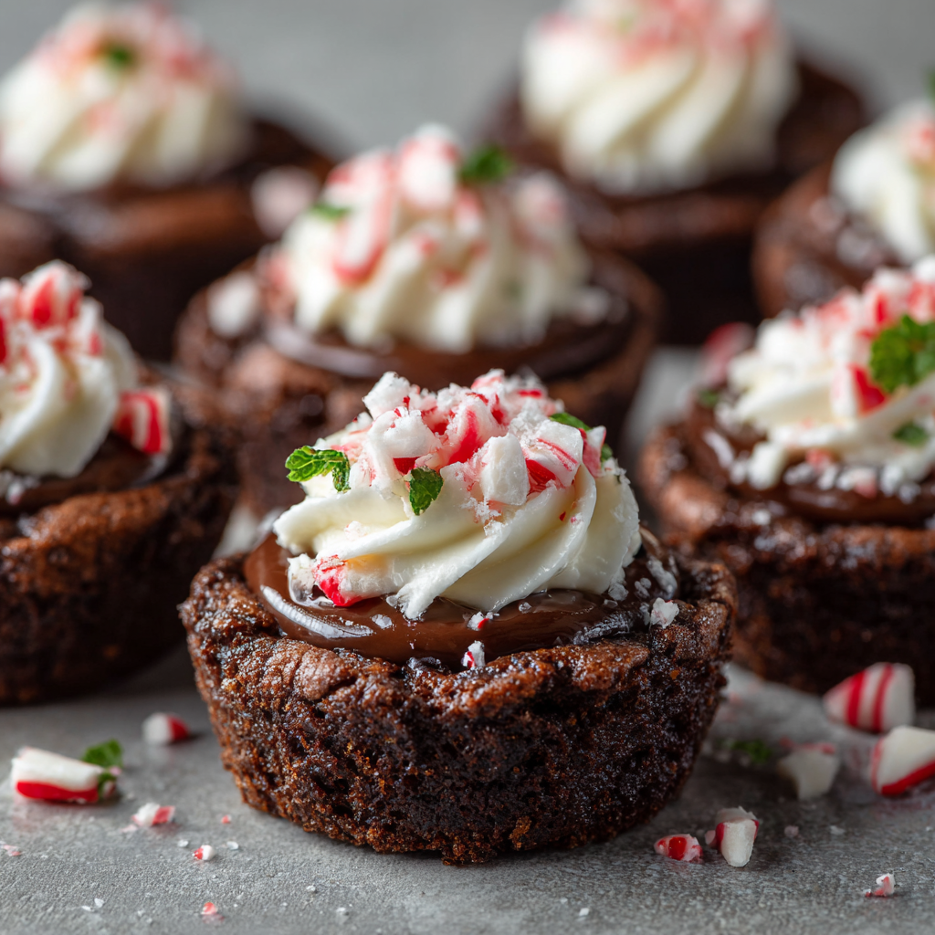 Peppermint Mocha Brownie Bites