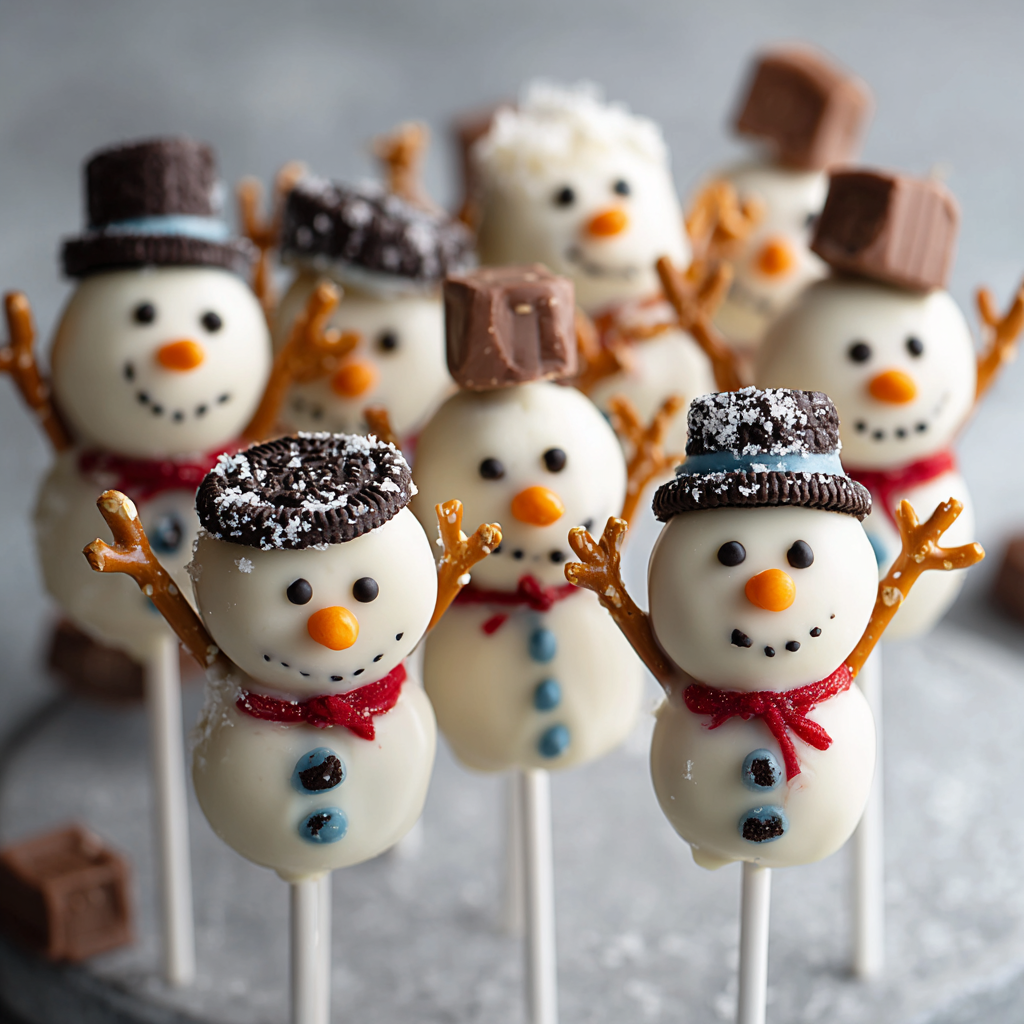 No-Bake Snowman Oreo Pops (Vegan Edition)