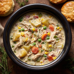 Chicken Pot Pie in the Slow Cooker
