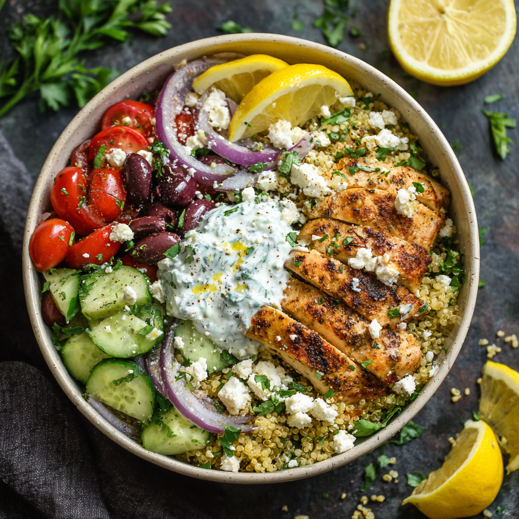 Greek Chicken Power Bowls