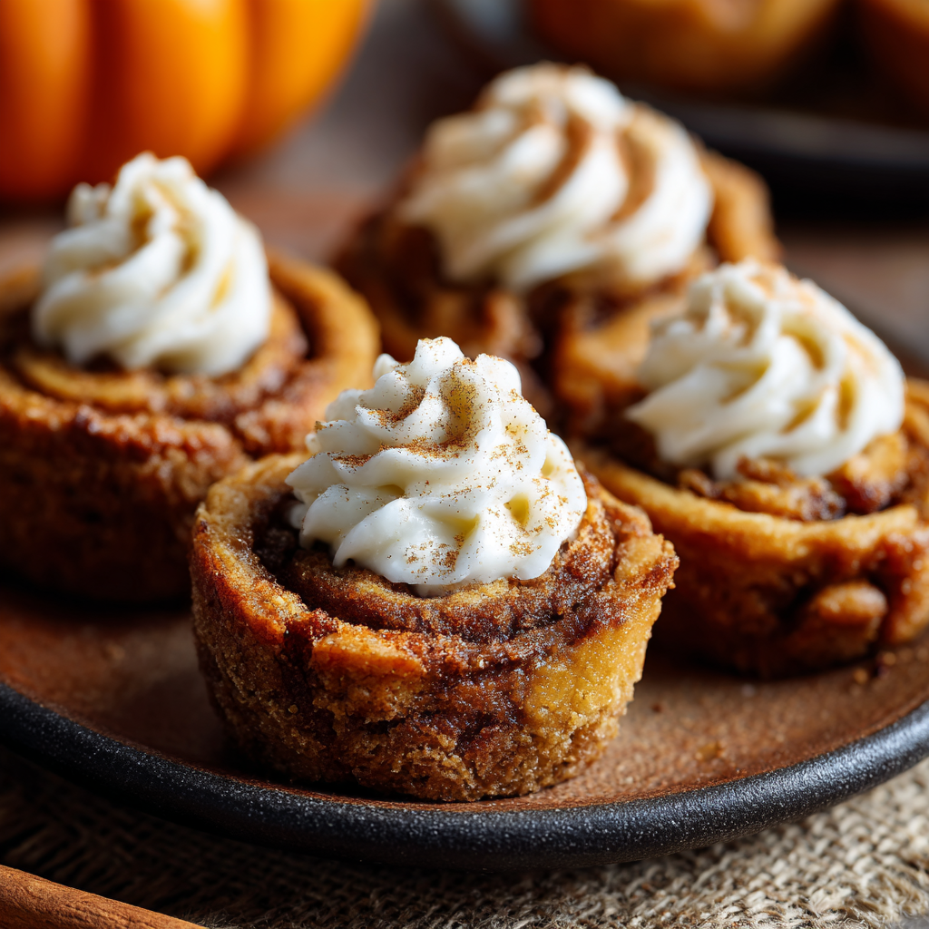 Cinnamon Roll Pumpkin Pie Cups