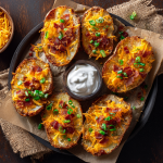 Loaded Sliced Baked Potatoes