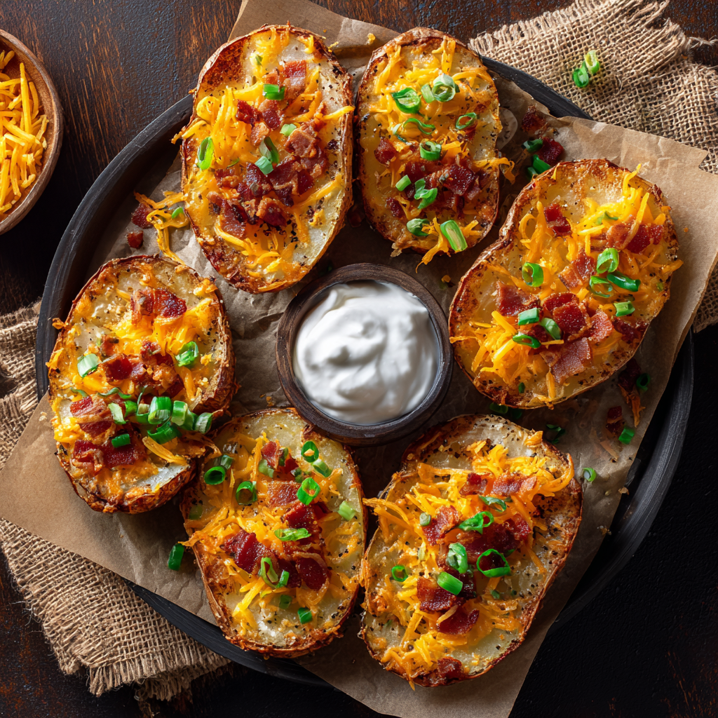 Loaded Sliced Baked Potatoes