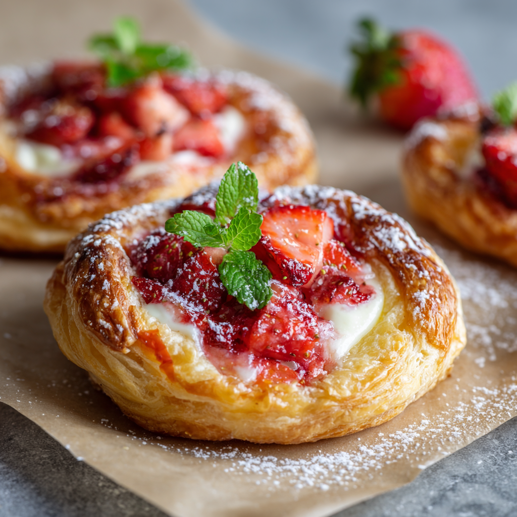 Strawberry Cheesecake Danishes