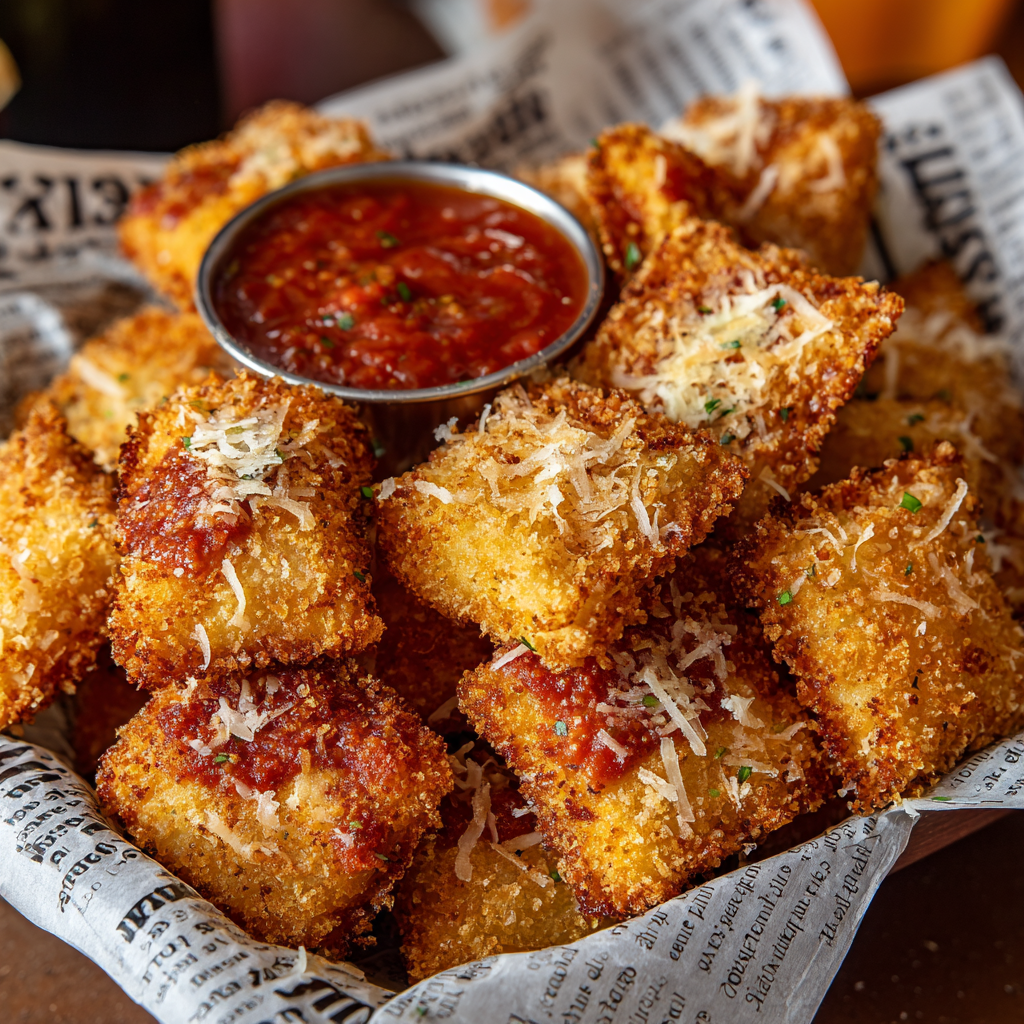 Crispy Fried Ravioli – Golden, Cheesy & Crowd-Pleasing