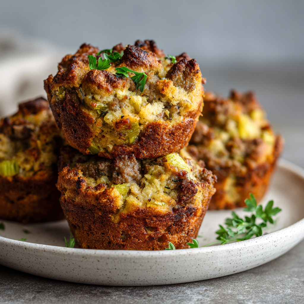 Keto Stuffing Muffins (with Ground Beef)