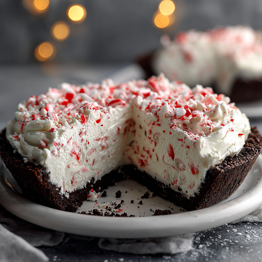 Easy Christmas Peppermint Pie