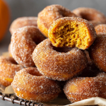 Pumpkin Donuts with Cinnamon Sugar