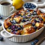 Blueberry Croissant Bread Pudding