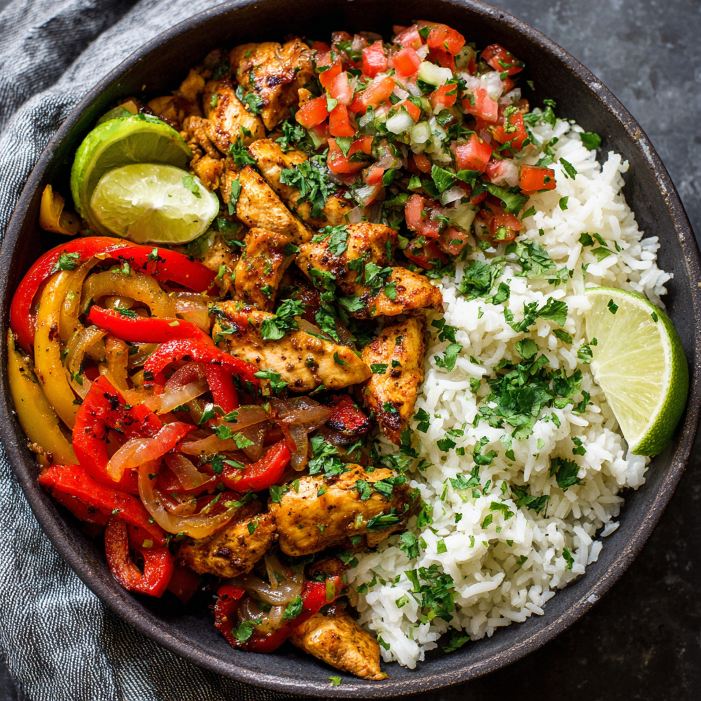 Chicken Fajita Meal Prep Bowls