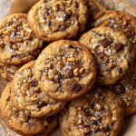 Toffee Chocolate Chip Cookies : Chewy, Buttery & Loaded with Sweet Crunch