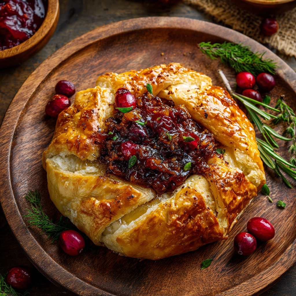 Maple-Cranberry Baked Brie