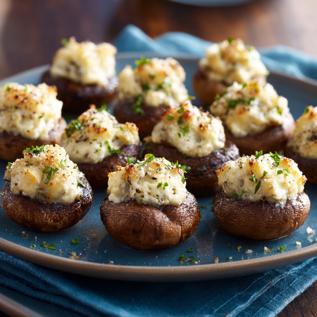Boursin-Stuffed Mushrooms