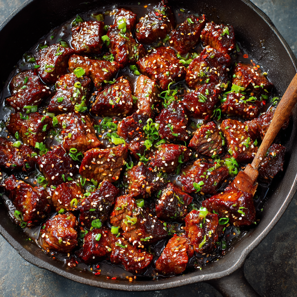 Sweet & Sticky Steak Bites
