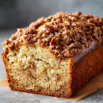Banana Pecan Streusel Loaf : Moist Banana Bread with a Sweet Crunchy Topping