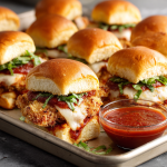 Chicken Parmesan Sliders : Crispy, Cheesy, and Baked to Perfection