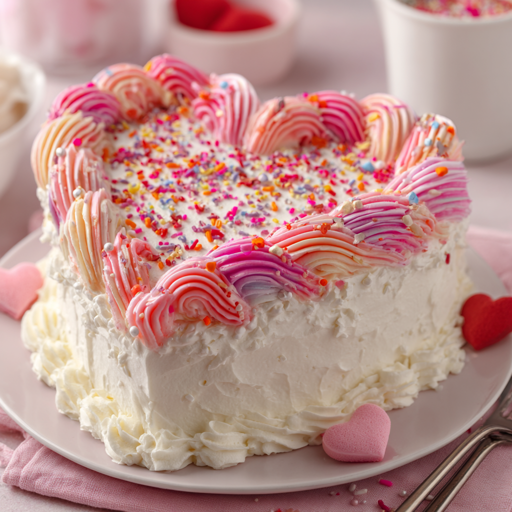 Valentine’s Heart Cake : Soft, Sweet & Perfectly Frosted