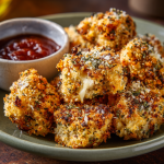 Crispy Herb-Crusted Cheesy Chicken Bites : Baked & Full of Flavor