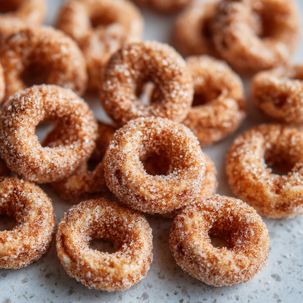 Mini Cinnamon Sugar Cheerios “Donuts” : A Quick, Sweet Snack Hack