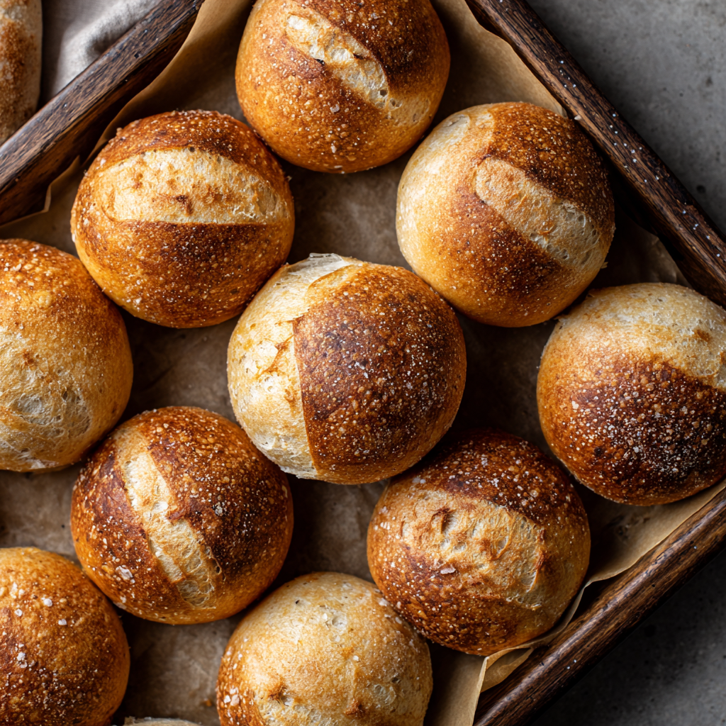 Mini Sourdough Bread Rolls (Muffin Pan Baked, Small-Batch Friendly)