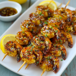 Zesty Lemon Barbecued Shrimp Skewers : Bright, Bold, and Grilled to Perfection