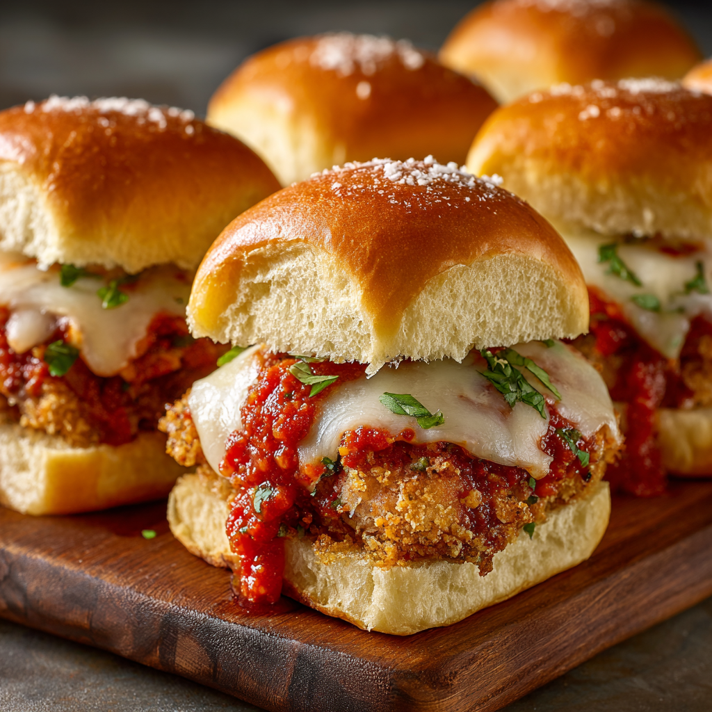 Chicken Parmesan Sliders : Crispy, Cheesy, and Crowd-Pleasing