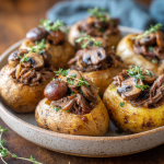 Crock Pot Steak & Mushroom Stuffed Potatoes : Comfort Food, Elevated