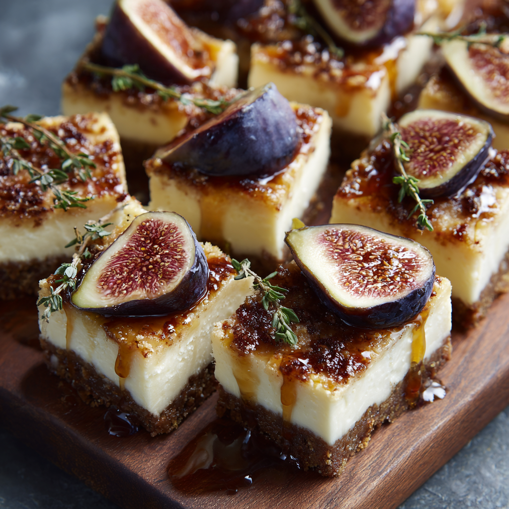 Baked Fig & Honey Cheesecake Bars