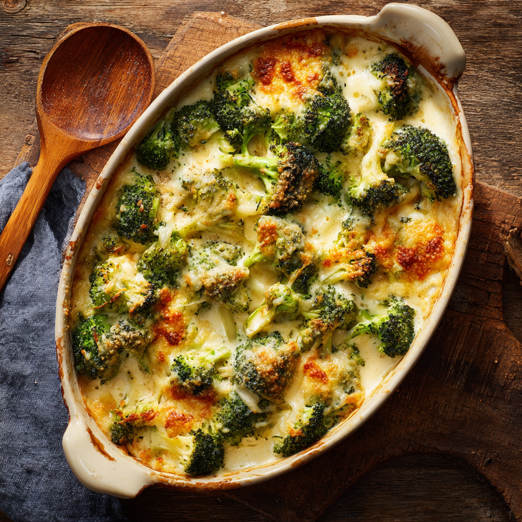 Creamy Parmesan Broccoli Bake