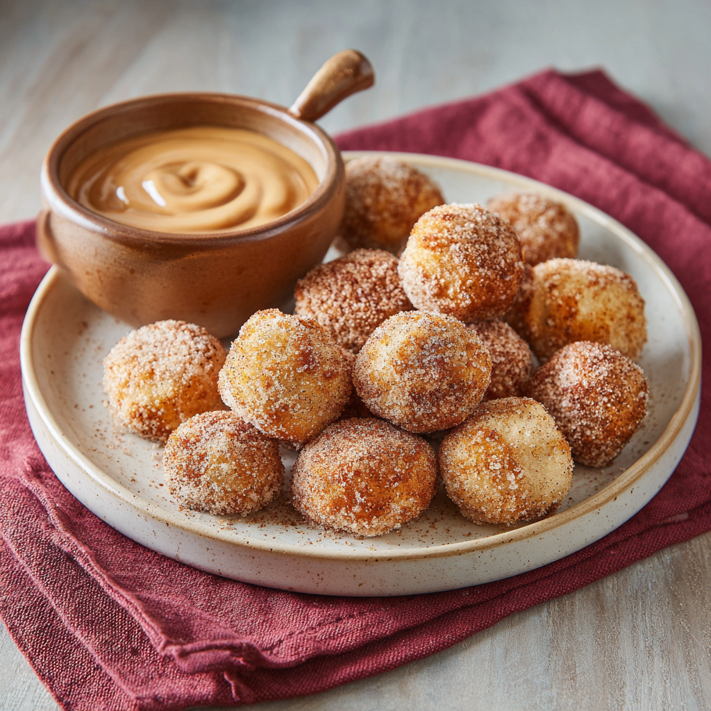 Air-Fried Protein Churro Bites : Healthy Snack with Cinnamon Sugar Flavor