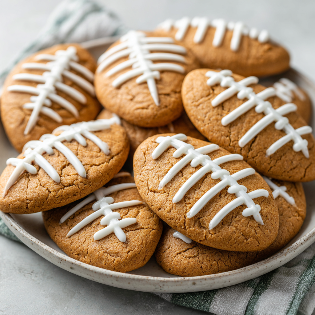 Peanut Butter Football Cookies : Game Day Treats with Sweet Touchdowns