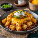 Chili Cheese Tot Pie : Loaded Comfort Food for Chilly Days