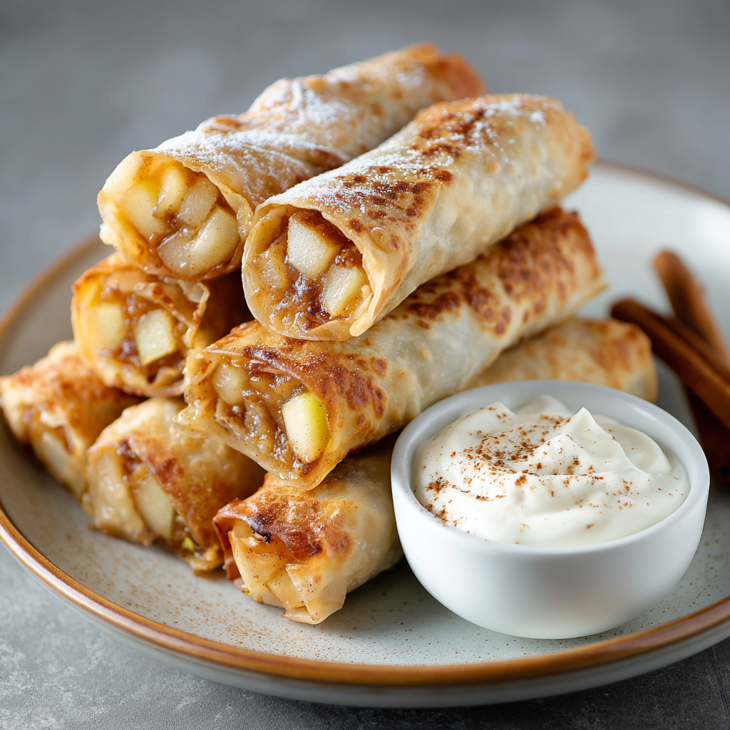 Apple Pie Protein Spring Rolls