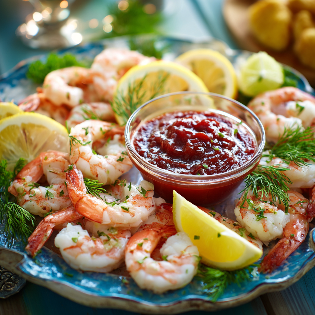 Chilled Shrimp Cocktail with Zesty Twist : A Classy Party Starter