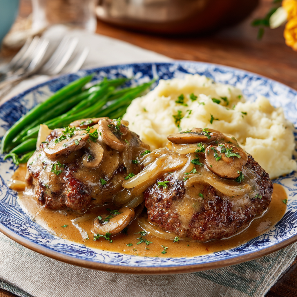Classic Salisbury Steak with Rich Onion Gravy