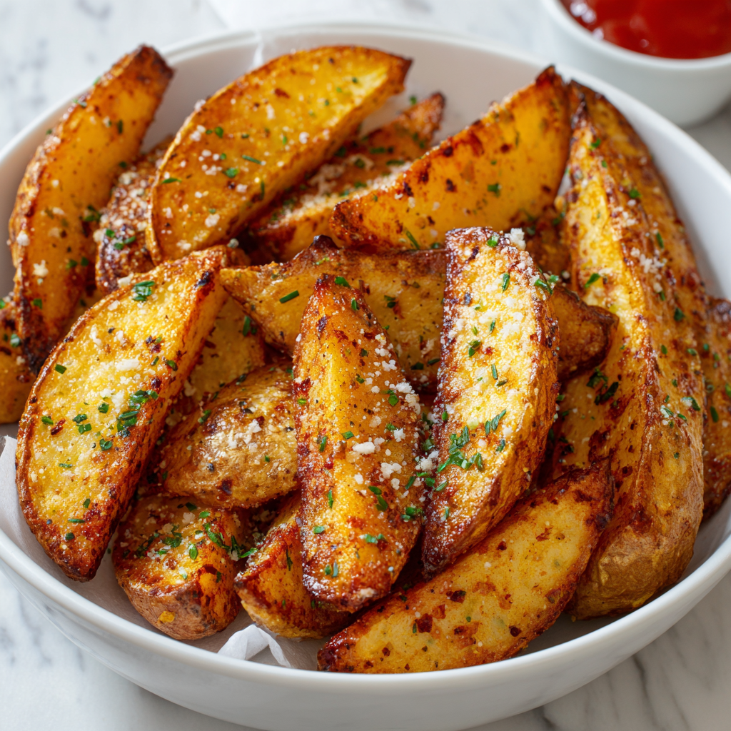 Air Fryer Potato Wedges : Crispy, Seasoned, and Ready in 35 Minutes
